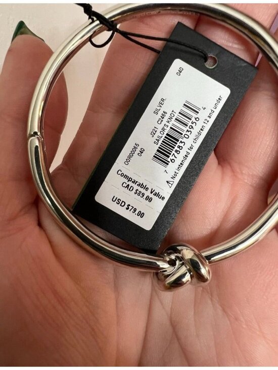 kate spade new york Jewelry - Kate Spade Sailor’s Knot Hinge Silver Bracelet
